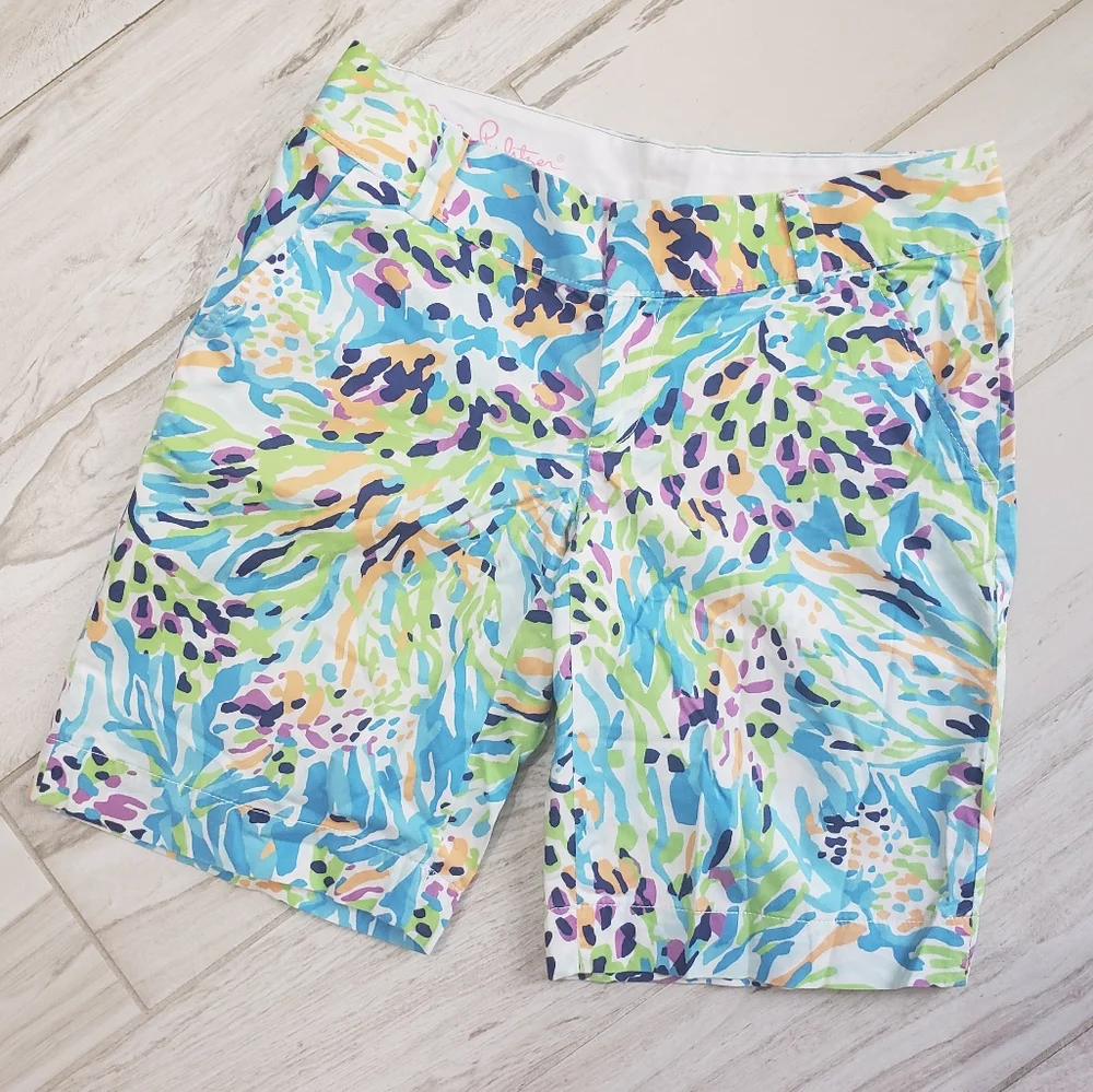 Lilly Pulitzer Sea Soirée Chipper shorts Size 2 Sea blue - Picture 1 of 13